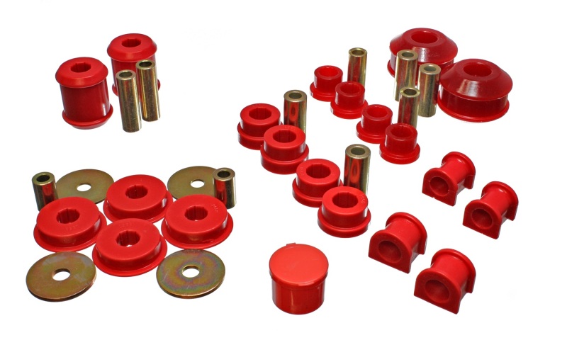 Energy Suspension Hyper-Flex Master Bushing Set Red Fits 03-05 Lancer EVO 8 - Click Image to Close