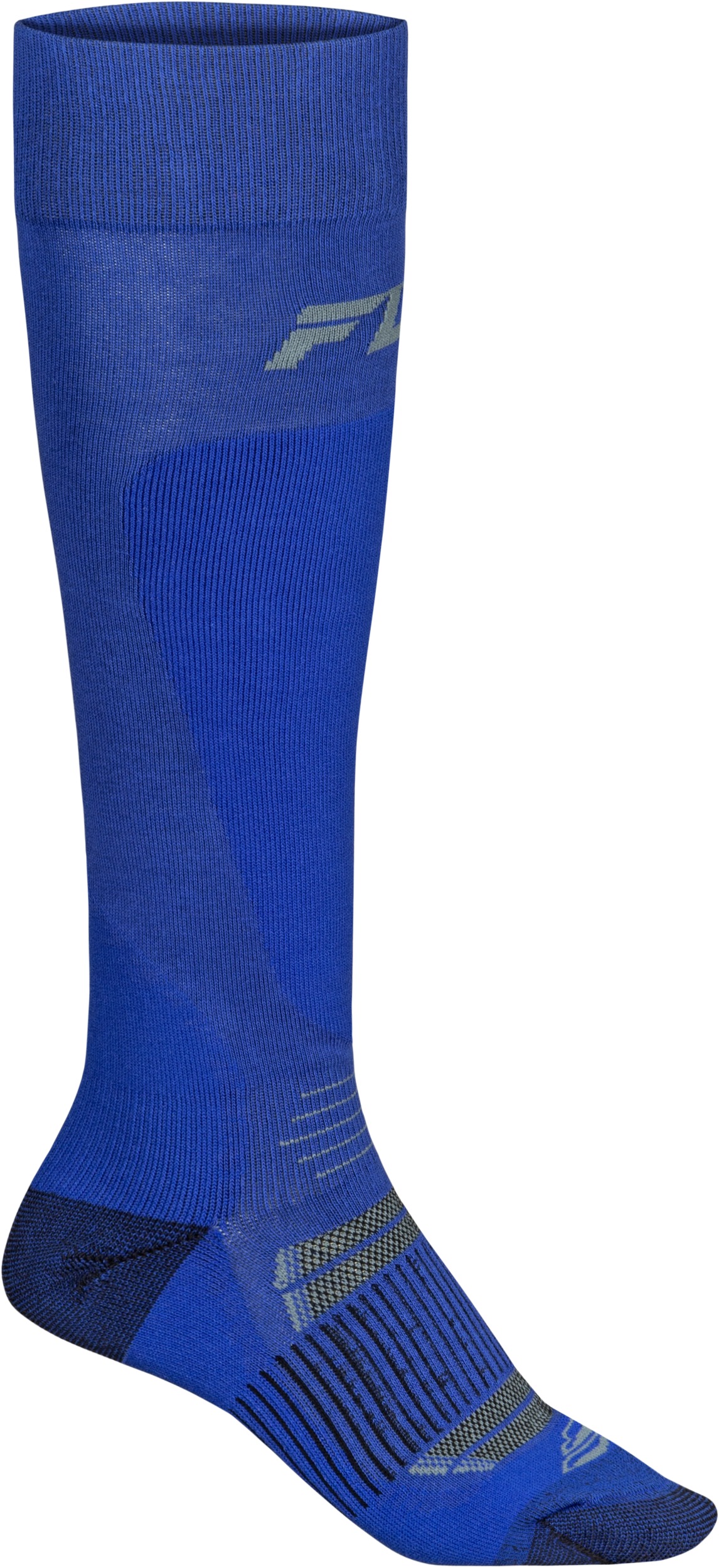 Fly Racing Snow Midweight Wool Socks Blue LG/XL - Warm and comfortable snow socks - Click Image to Close