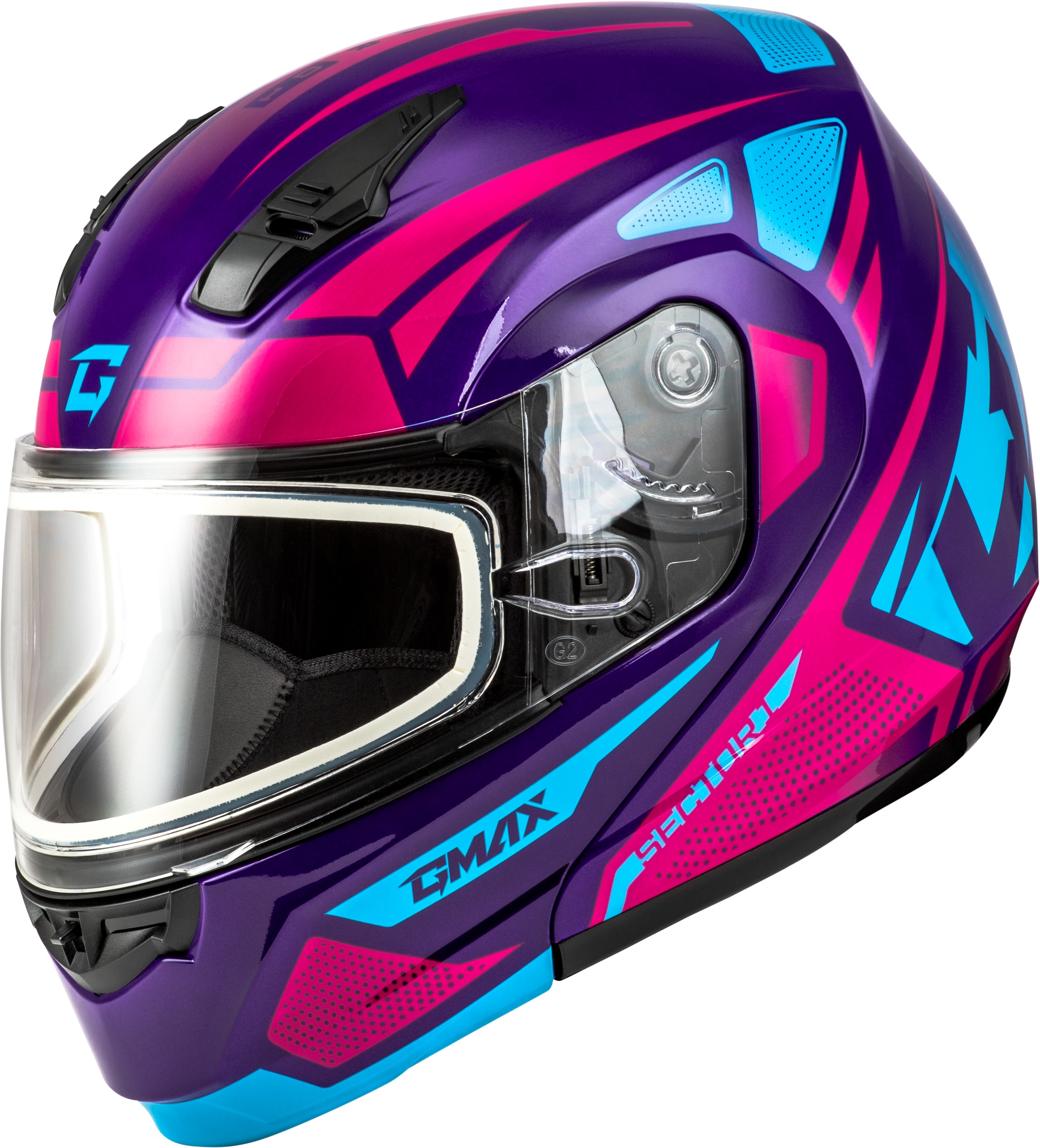 GMAX MD-04S Sector Snow Helmet Violet/Pink XL - Click Image to Close