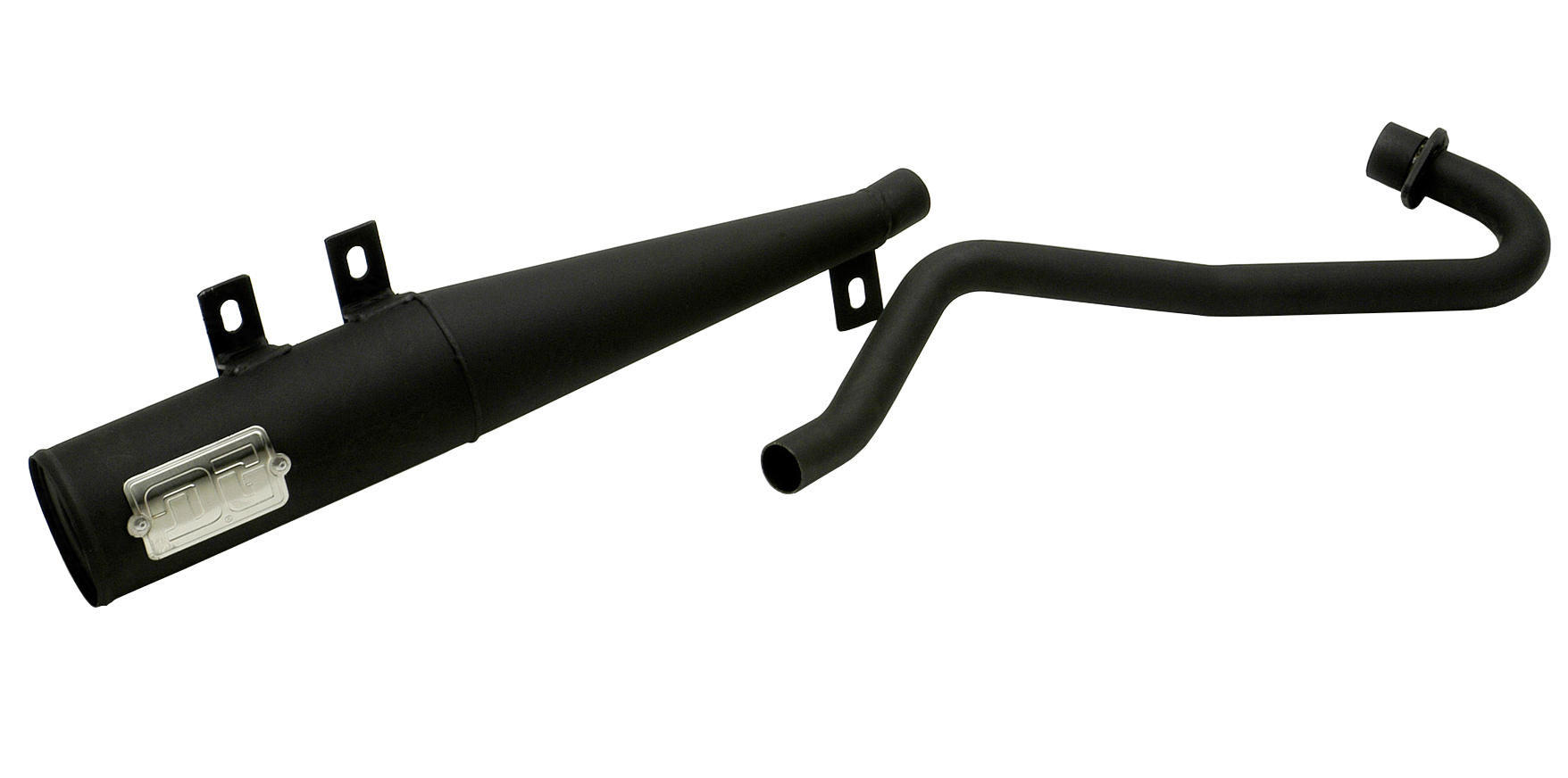 RCM Black Steel Full Exhaust - For 86-87 Honda ATC200X DG - Click Image to Close