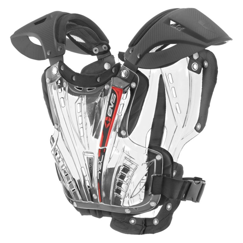EVS Vex Chest Protector Clear/Black Large - Chest and spine protection, Large, Clear/Black - Click Image to Close