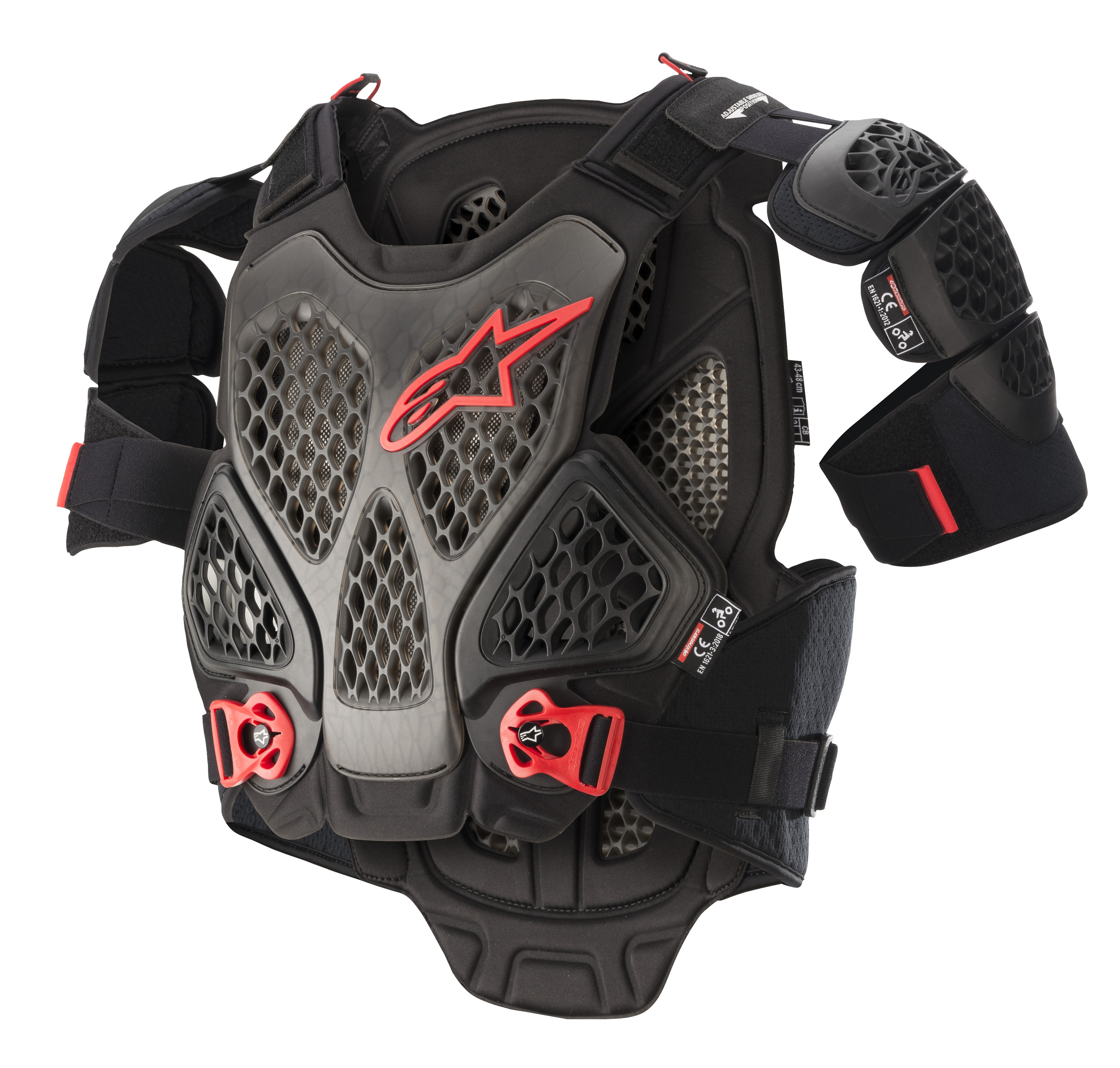 Alpinestars A-6 Chest Protector Black/Anthracite XL/2XL - XL/2XL chest protector for offroad riders - Click Image to Close