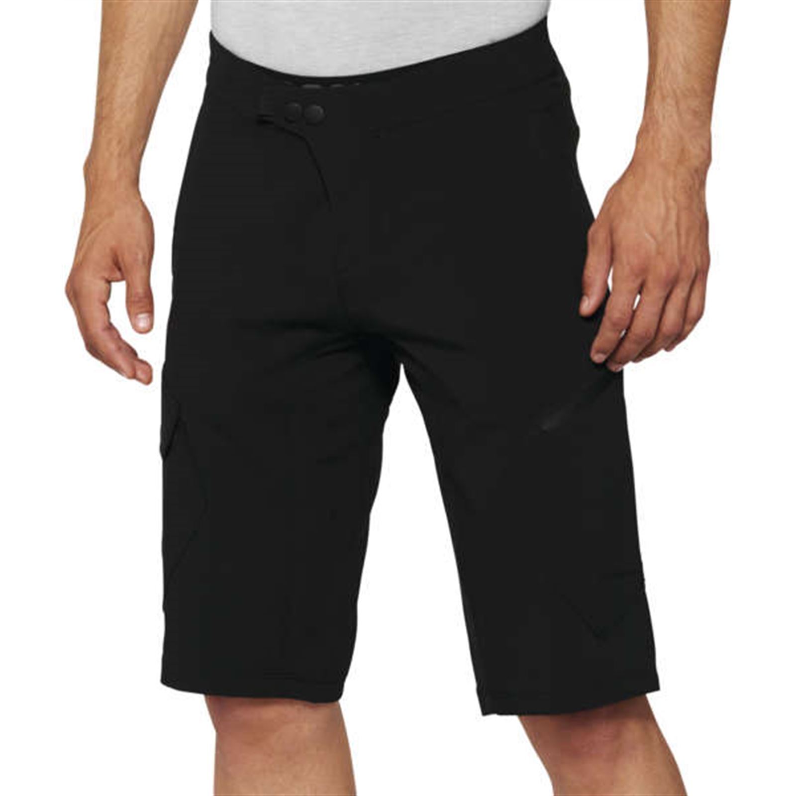 100% Men's Ridecamp Shorts with Liner Black Size 30 - Click Image to Close
