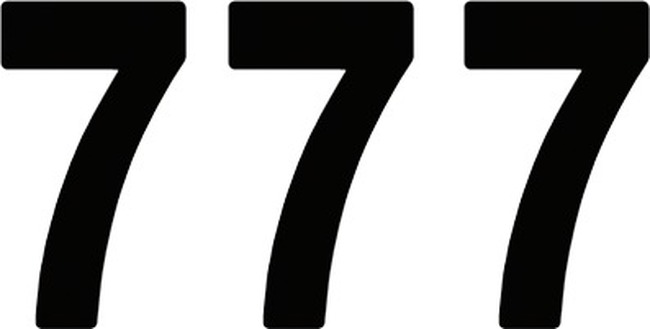 Factory Effex 4" Pro Numbers Black #7 Pack of 3 - Click Image to Close