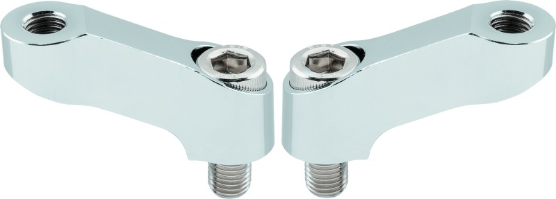 BikeMaster Yamaha Mirror Extension 10mm Pair Chrome - 10mm mirror extension pair, chrome, For Yamaha - Click Image to Close