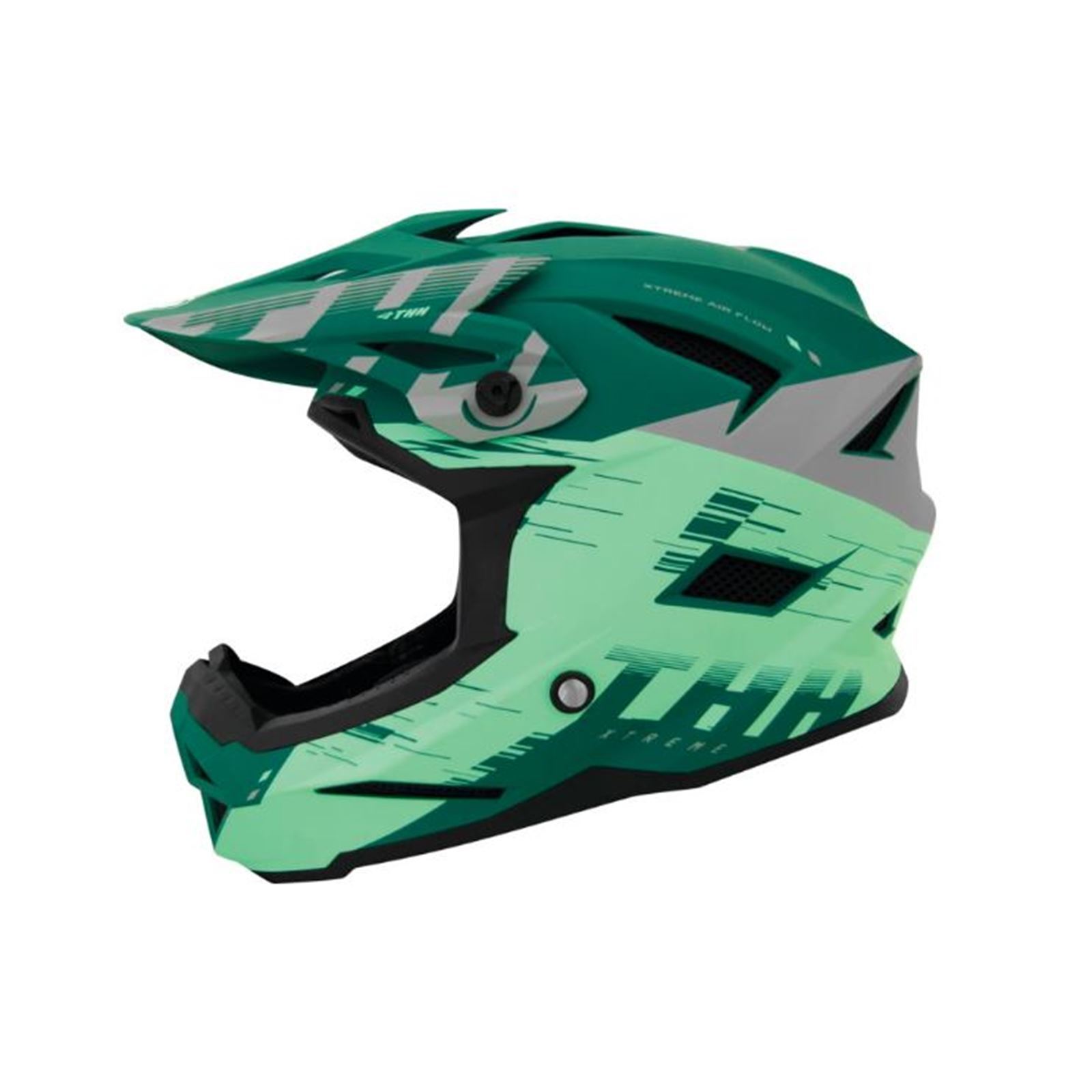 THH T-42 BMX Xtreme Helmet Turquoise/Green Small - Click Image to Close