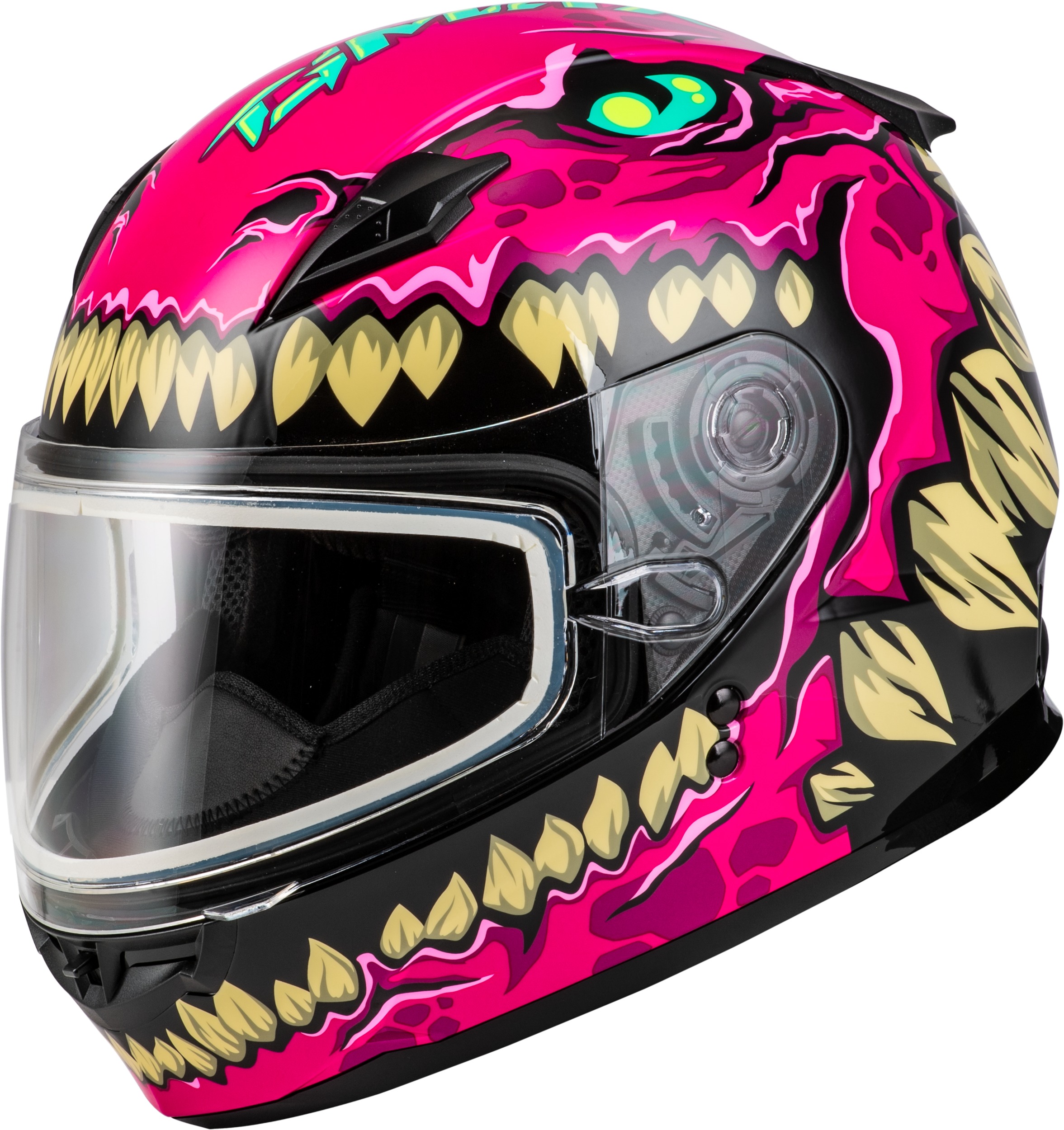 GMAX Youth GM-49Y Drax Snow Helmet Pink Youth Small - Click Image to Close
