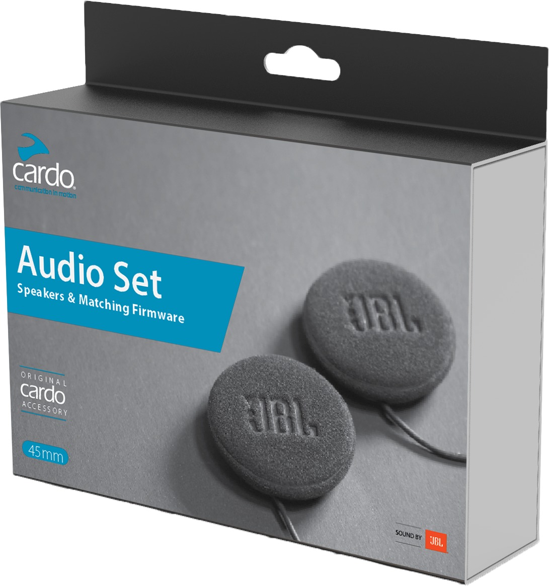 Cardo 45mm JBL Audio Set Universal Helmet Speaker Kit - Universal 45mm JBL audio upgrade for helmet communicators - Click Image to Close
