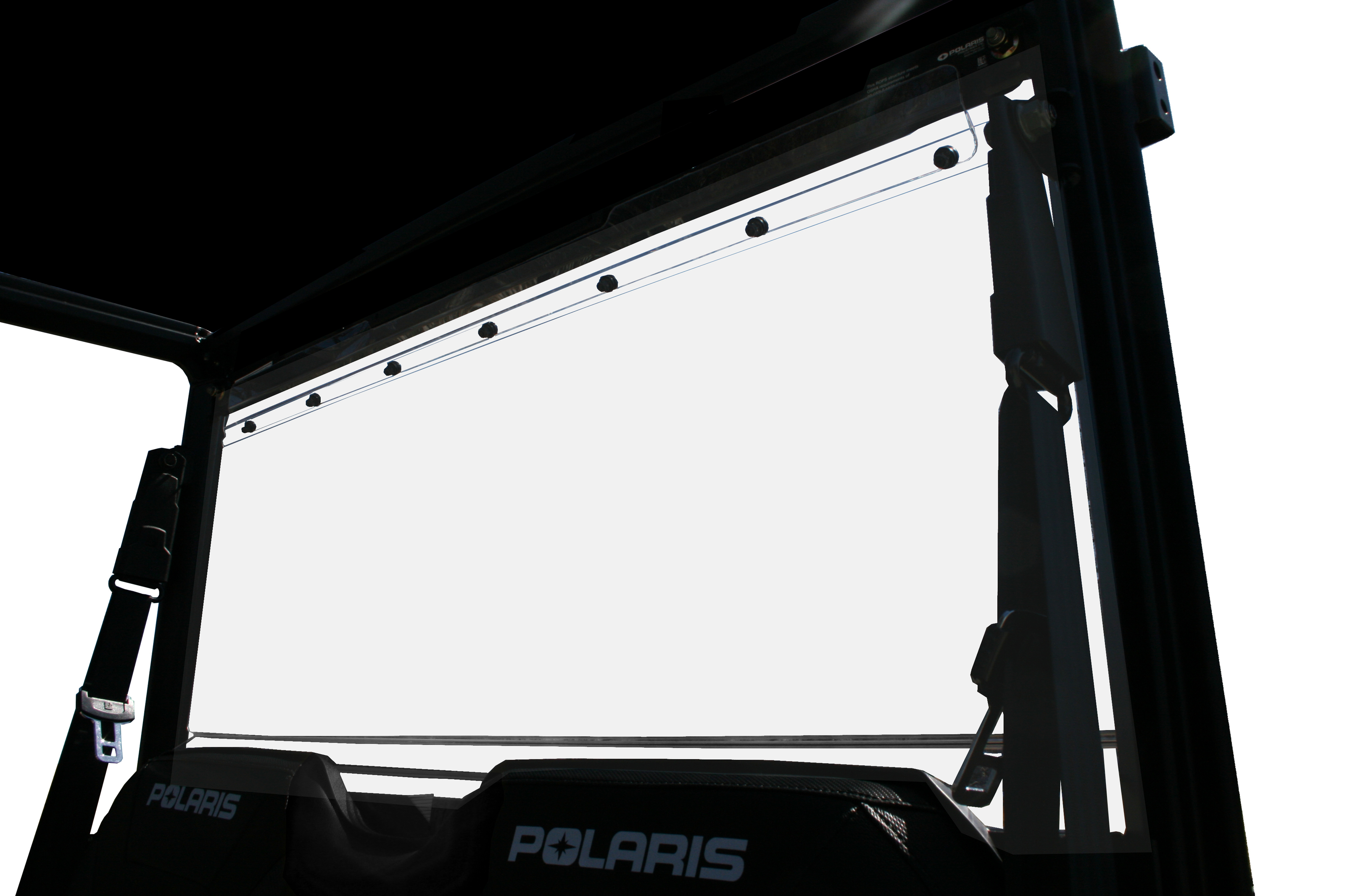 Clear Rear Windshield - For 15-17 Polaris Ranger Midsize - Click Image to Close