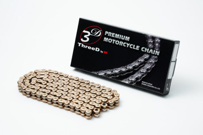 Vortex Racing 530Z3D Gold Chain 120 Links Rivet Master - 120-link gold 530 chain with rivet master link - Click Image to Close