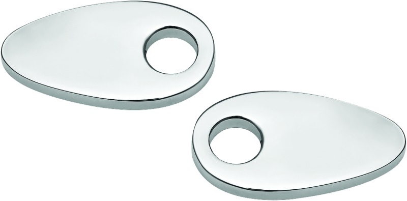 Kuryakyn Fender Strut Plates Chrome - Fender strut plates for select Harley-Davidson - Click Image to Close
