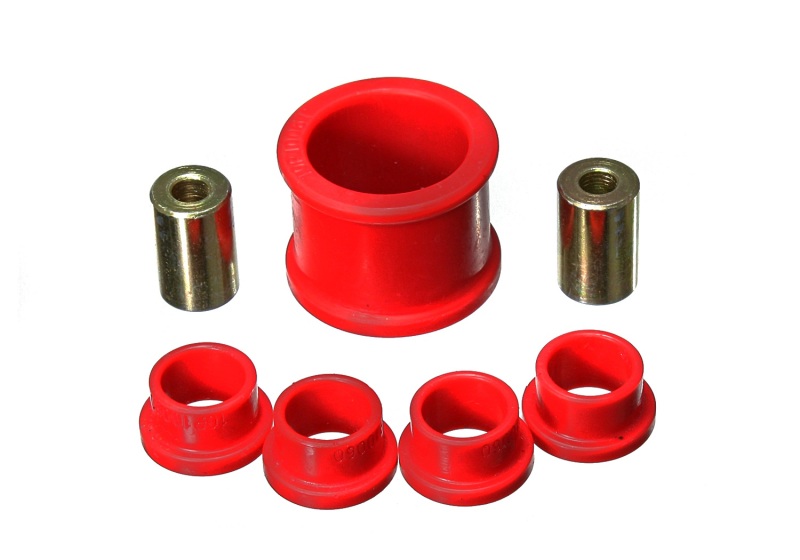 Red Power Steering Rack Bushing Set by Energy Suspension Fits 06-11 Civic Si - Click Image to Close