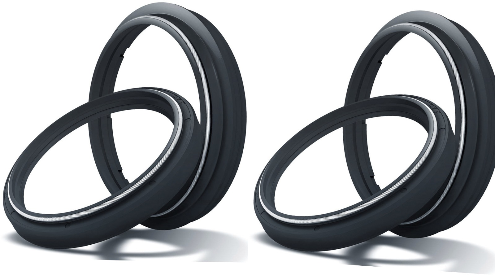 Complete Black Fork Oil & Dust Seal Kit For 46 mm Sachs Forks - Click Image to Close