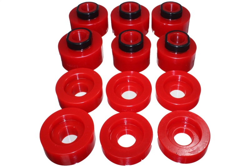Red Body Mount Set Fits 08-16 Ford F-250/F-350/F-450/F-550 Super Duty - Click Image to Close