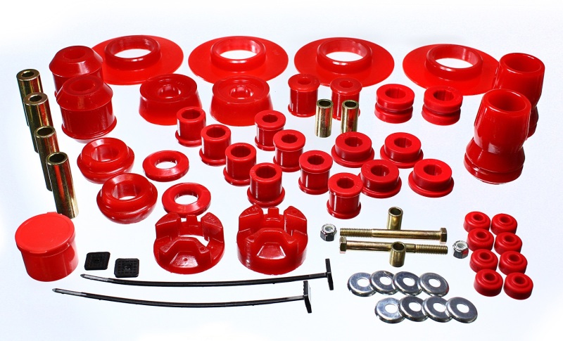 Red Hyper-Flex Master Bushing Set Fits 01-05 Chrysler PT Cruiser FWD - Click Image to Close