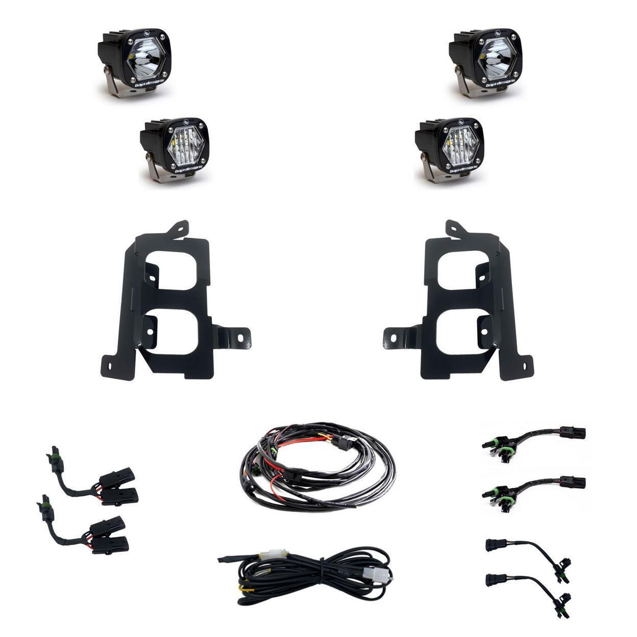 Baja Designs S1 Dual Fog Pocket Light Kit Fits 2020-22 GMC Sierra 2500HD/3500HD - Click Image to Close