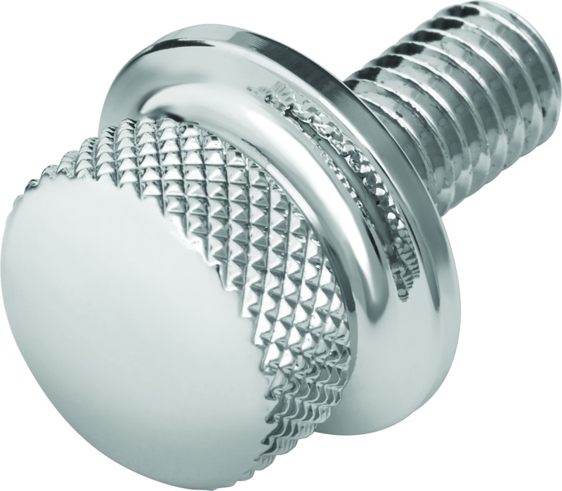 Kuryakyn Quick Release Seat Screw Chrome - Tool-free seat removal for Indian motorcycles - Click Image to Close