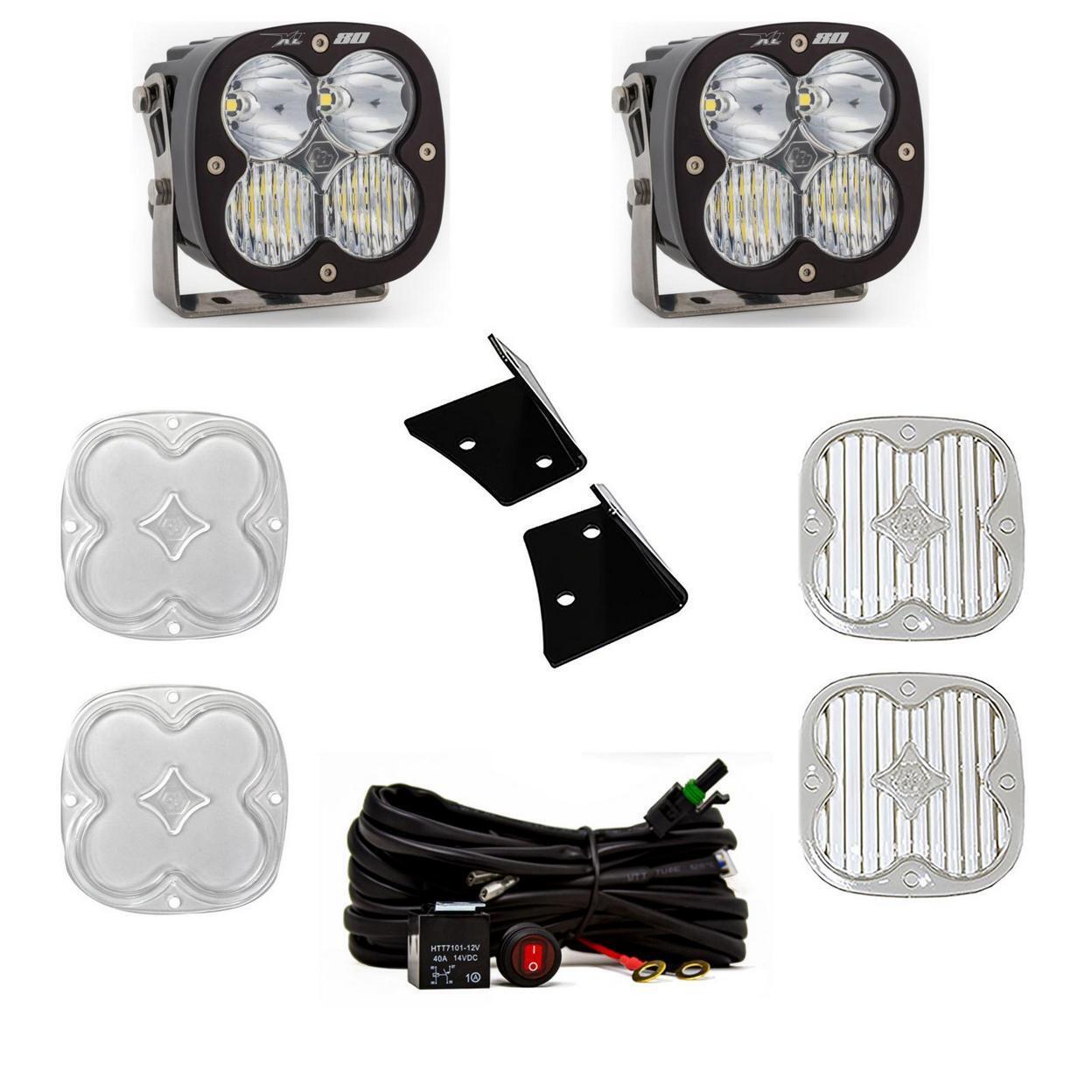 Baja Designs XL80 A-Pillar Light Kit - White Fits 07-18 Jeep Wrangler JK - Click Image to Close