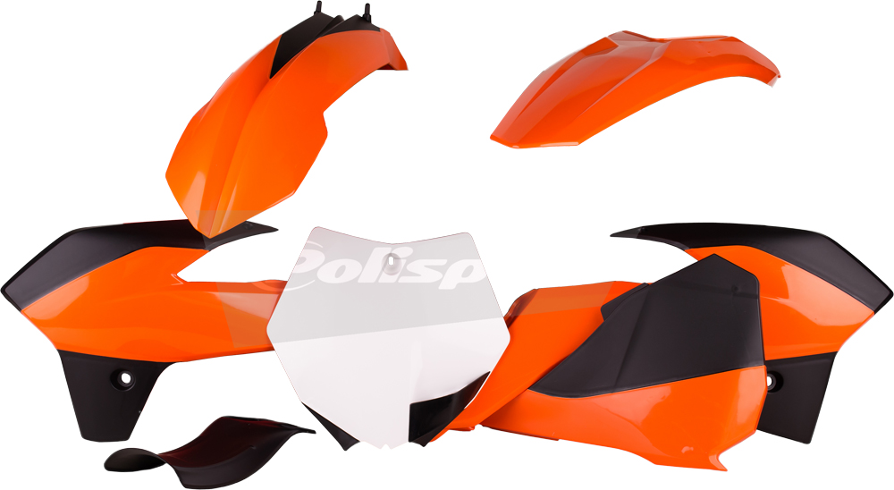 Plastic Kit - Original 13-14 Orange/Black/White - For 13-17 KTM 85 SX SXS - Click Image to Close