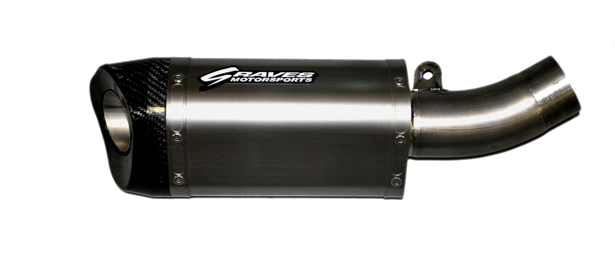 Graves Titanium Slip-On Exhaust w/ Link Pipe For 09-25 Kawasaki ZX6R - Click Image to Close
