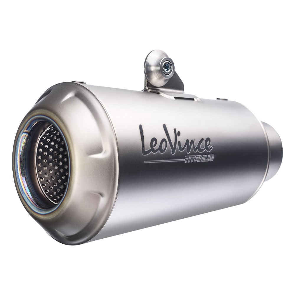 LV-10 Titanium Slip On Exhaust w/ Carbon Fiber Shield - For 17-21 Kawasaki Z900 - Click Image to Close