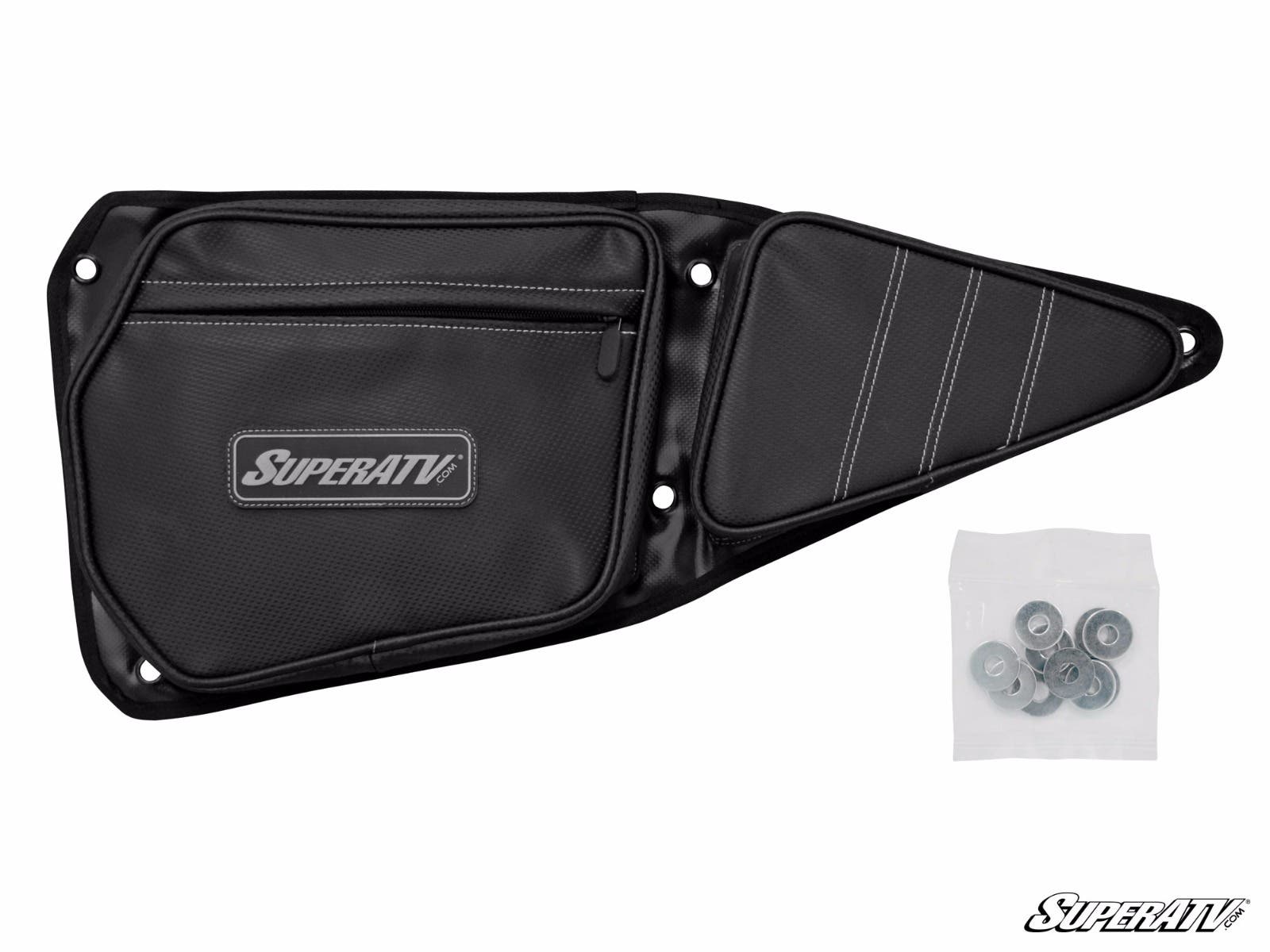SuperATV Heavy Duty Front Door Bags For Polaris RZR - Click Image to Close