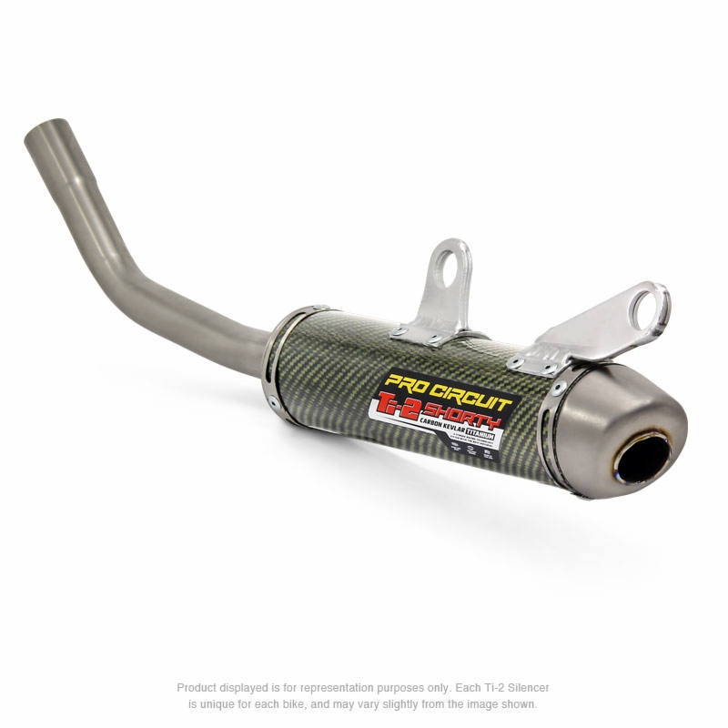 Ti-2 Shorty Carbon Slip On Exhaust Silencer - For 17-18 KTM 250/300 SX/XC - Click Image to Close