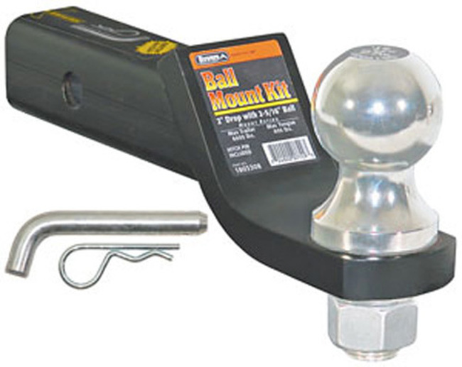 Buyers Black Ball Mount Kit 2x2in 2-5/16in Ball 6000lb - 2x2in mount, 2-5/16in ball, 6000lb MGTW - Click Image to Close