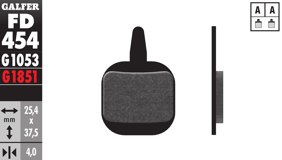 Galfer Standard Compound Bicycle Brake Pads Front or Rear - Click Image to Close