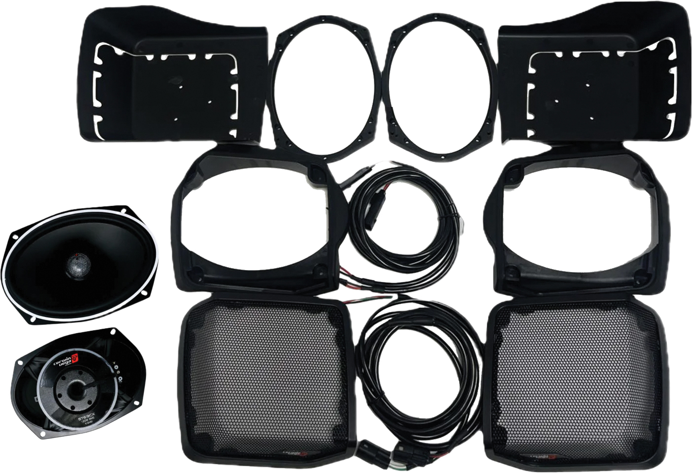 CERWIN VEGA 6x9 Cut-In Lid Kit for 1998-2013 FLH/T Bags - Speaker lid kit For 1998-2013 Harley FLH/T bags - Click Image to Close