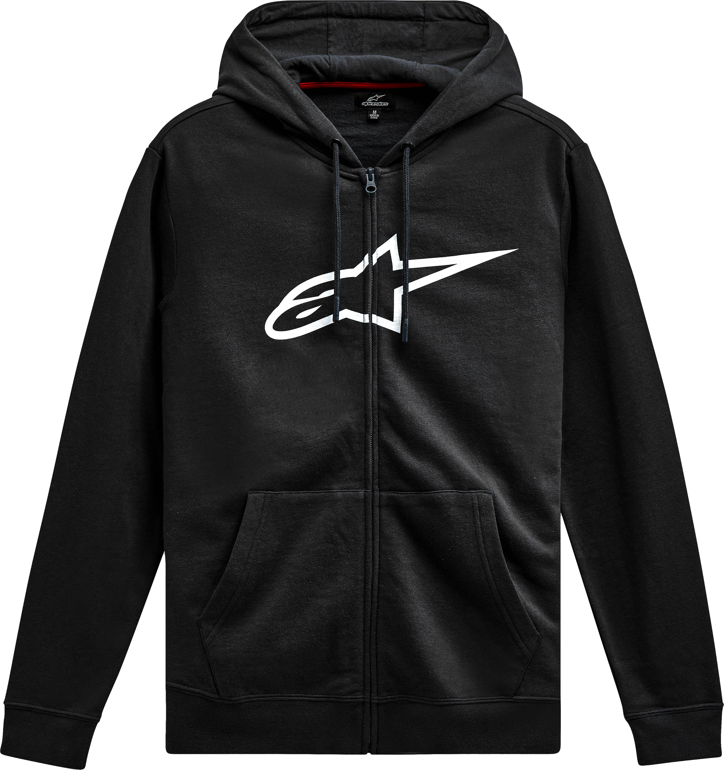 Alpinestars Ageless Zip Hoodie V3 Black/White Medium - Black/White hoodie, size Medium - Click Image to Close