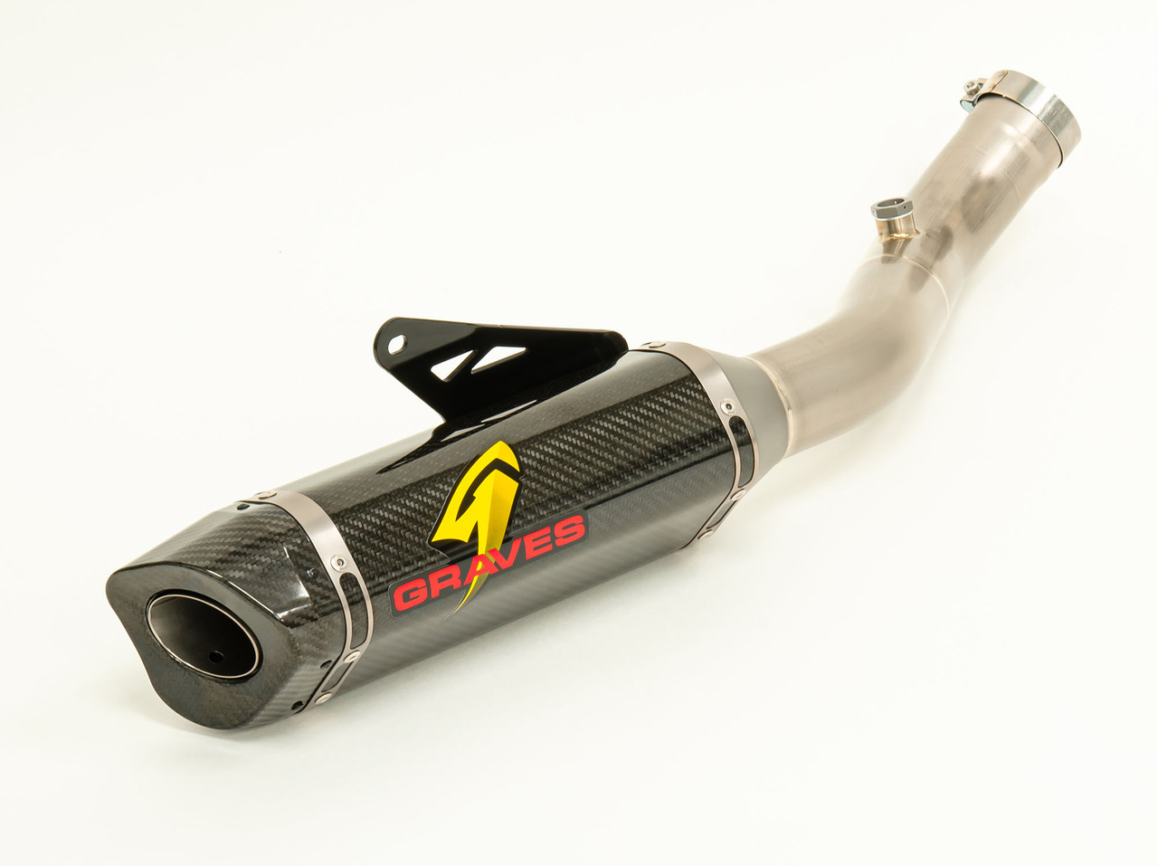 Graves 3/4 Slip On Exhaust Carbon Fiber Black Fits 19-21 RSV4 Factory - Click Image to Close