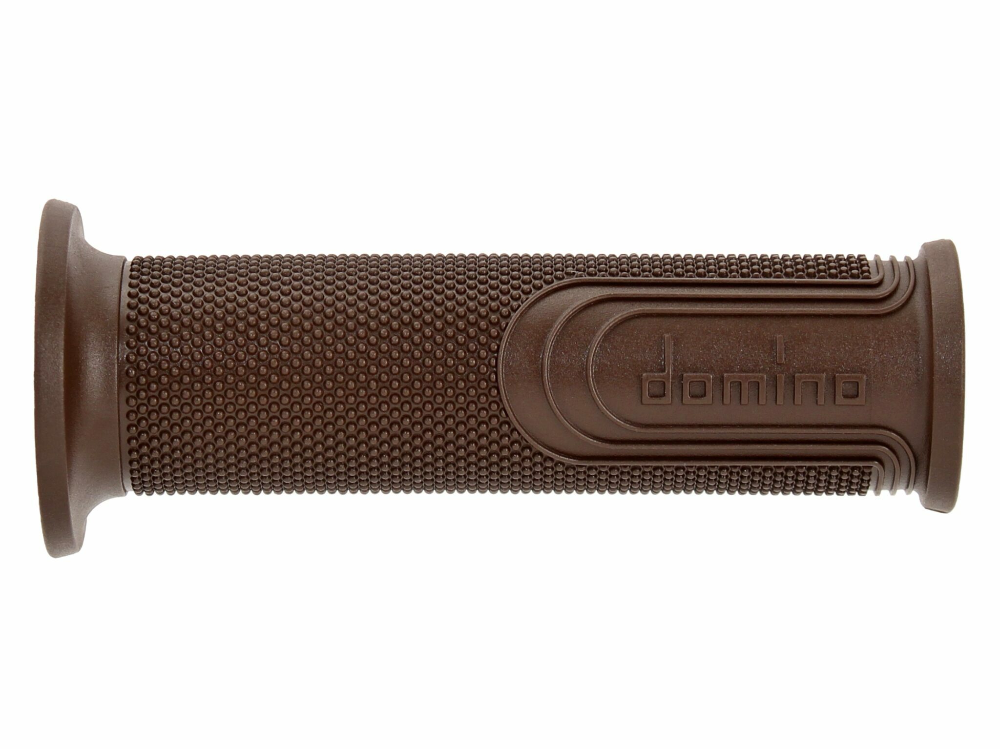 Domino Racing Street Style Grips Open End Brown Pair - Open end brown grips for street motorcycles - Click Image to Close