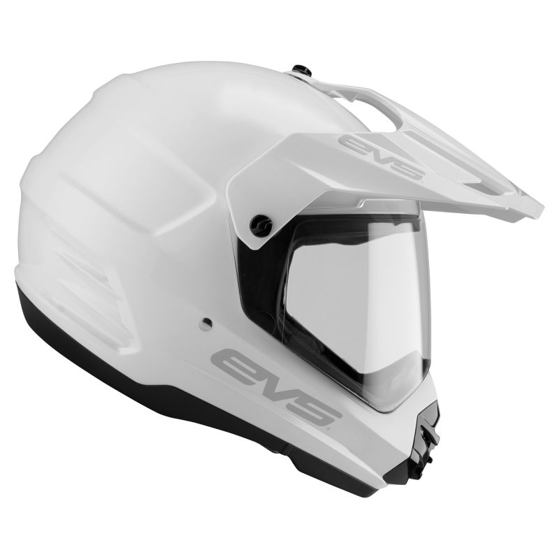 Dual Sport Helmet Venture Solid White - Large - Click Image to Close