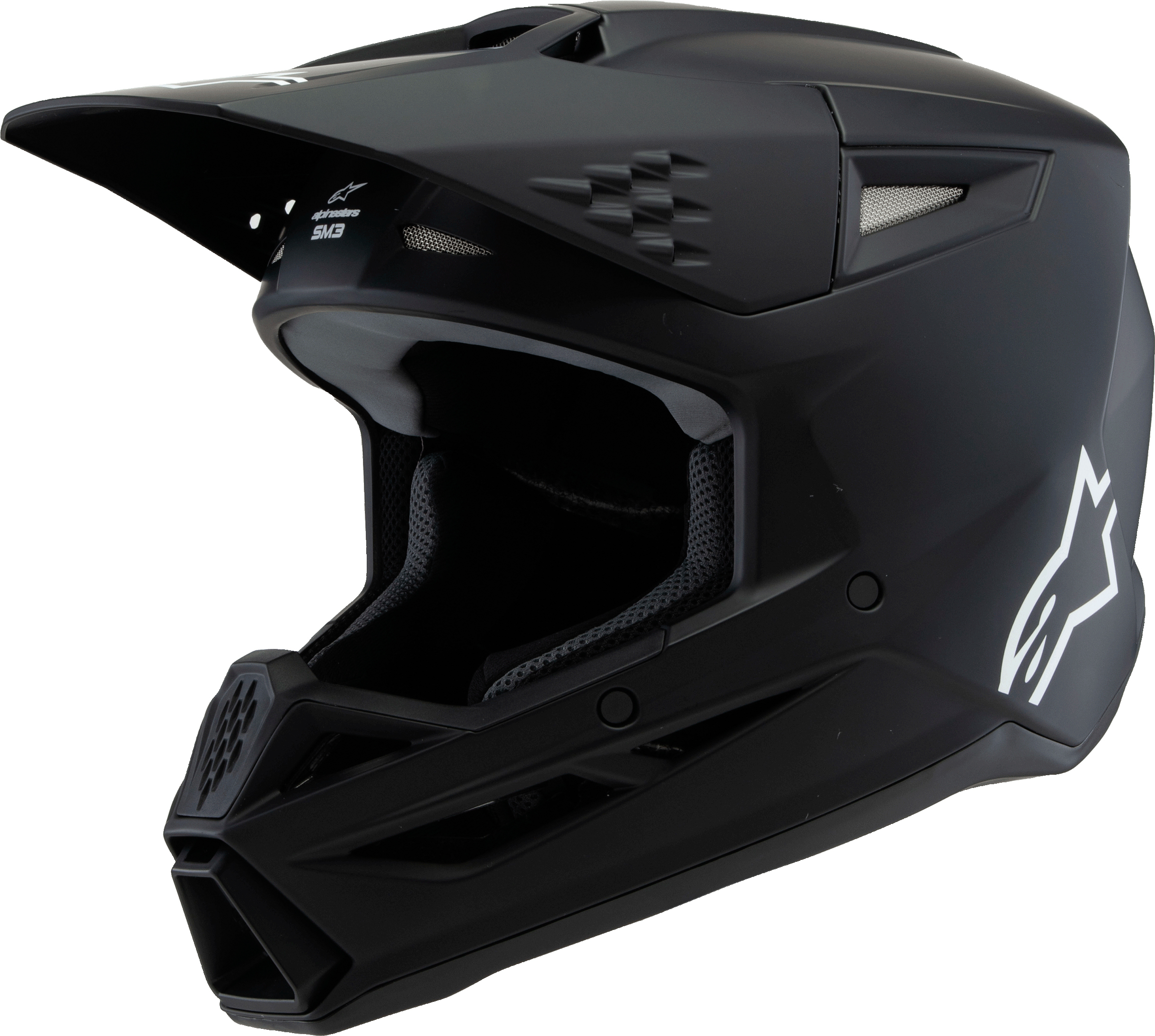 Alpinestars SM3 Youth Solid Helmet Matte Black - Large - Youth MX helmet with advanced impact protection - Click Image to Close