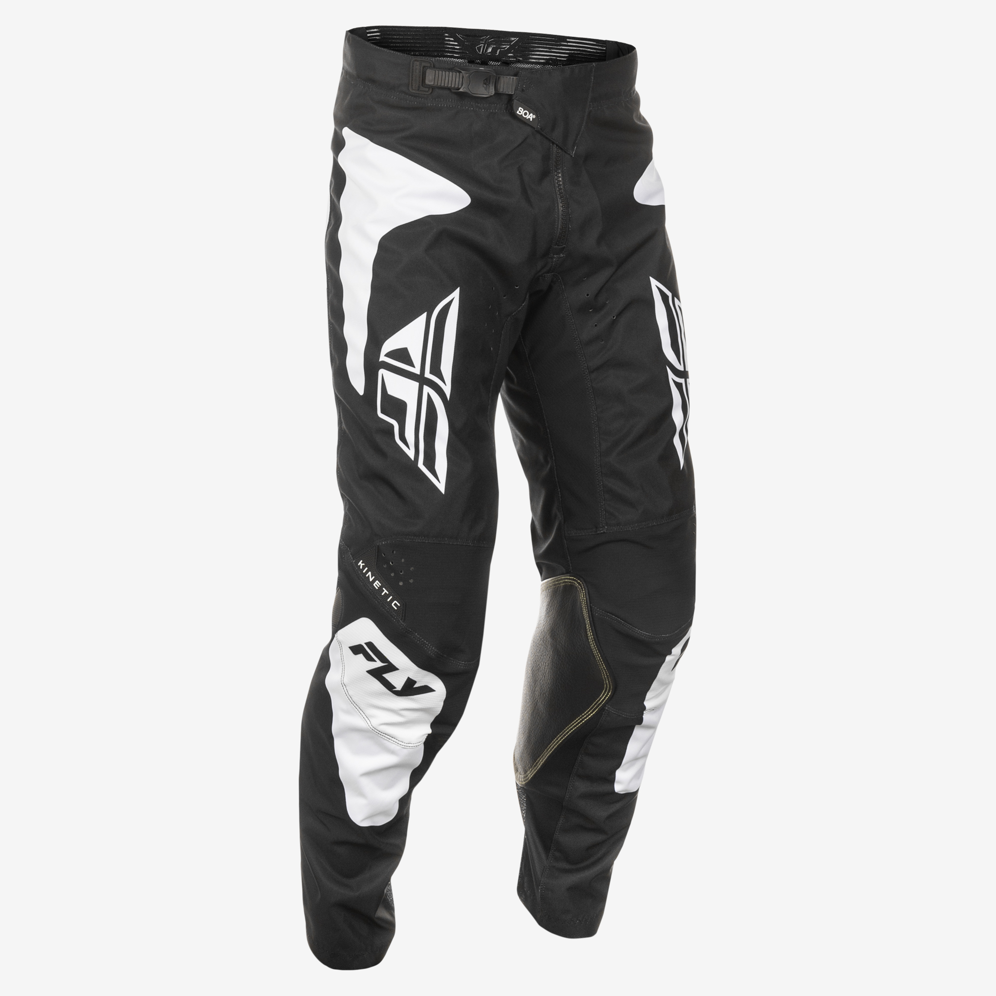 Fly Racing Kinetic Sym Pants Black/White Men's Size 40 - Men's motocross pants in Black/White, Size 40 - Click Image to Close
