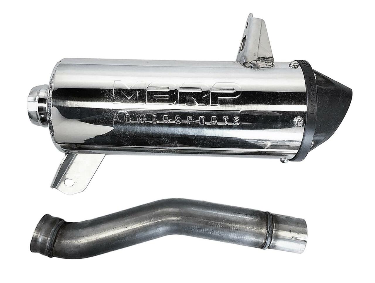 MBRP 5" Performance Slip-On Exhaust Muffler Polished For 13-21 Outlander - Click Image to Close