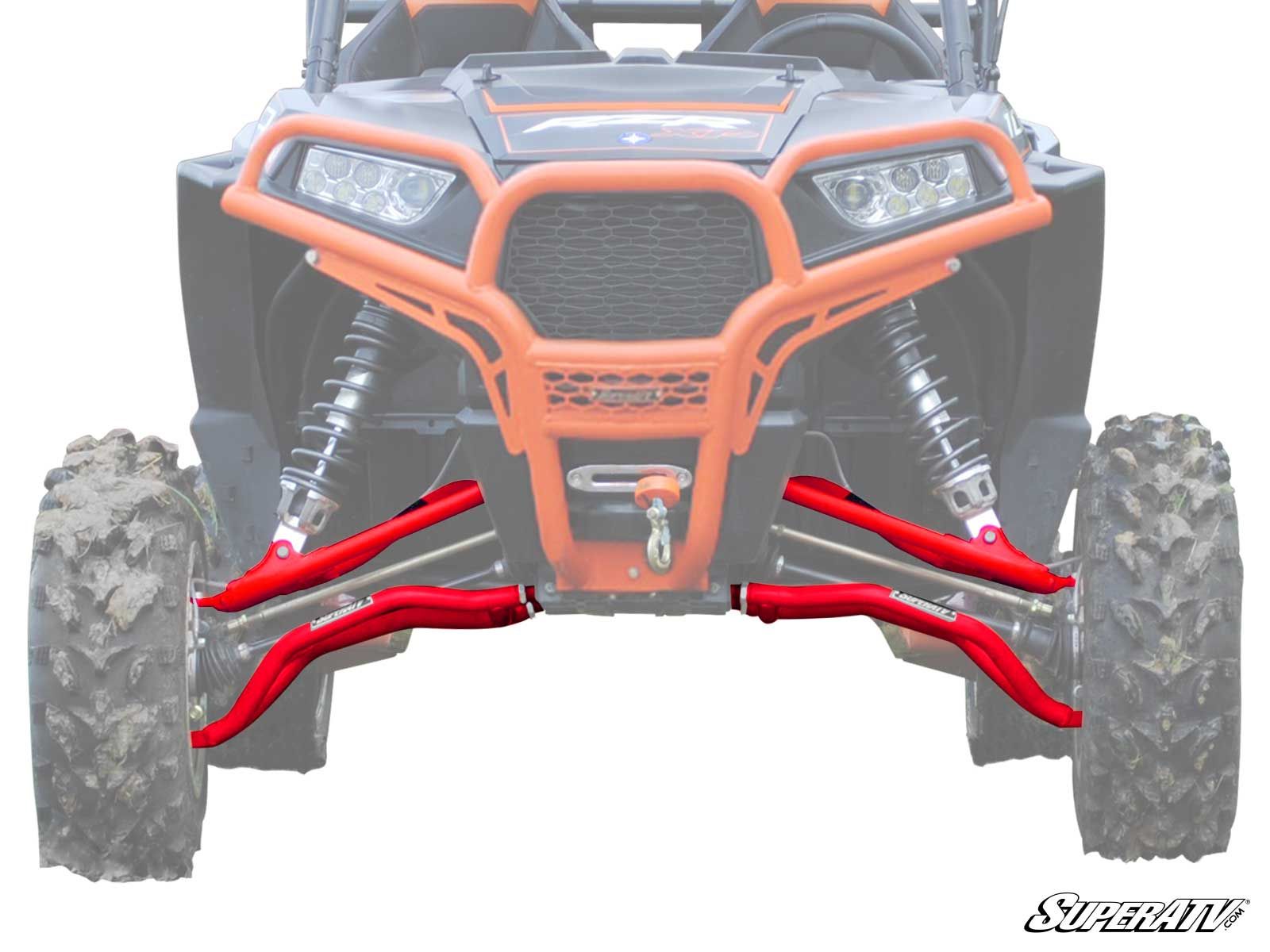 High Clearance Front A-Arms Red w/HD Joints For 14-21 RZR XP 1000 - Click Image to Close
