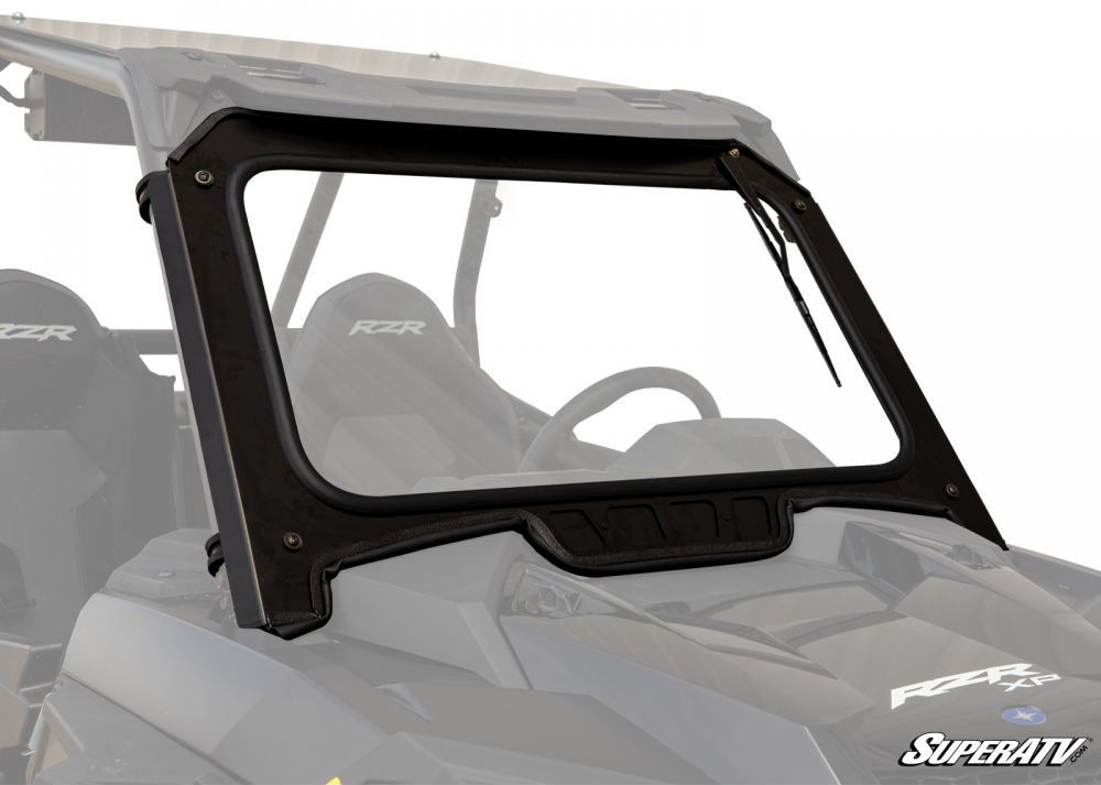 SuperATV Glass Windshield Clear Fits 19-21 Polaris RZR/4 XP Turbo - Click Image to Close