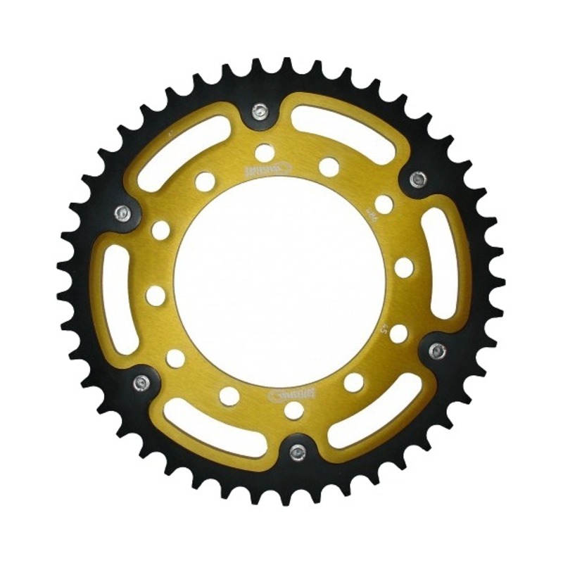Supersprox Stealth Rear Sprocket 45T Gold 520 Chain Fits Kawasaki Yamaha - Click Image to Close