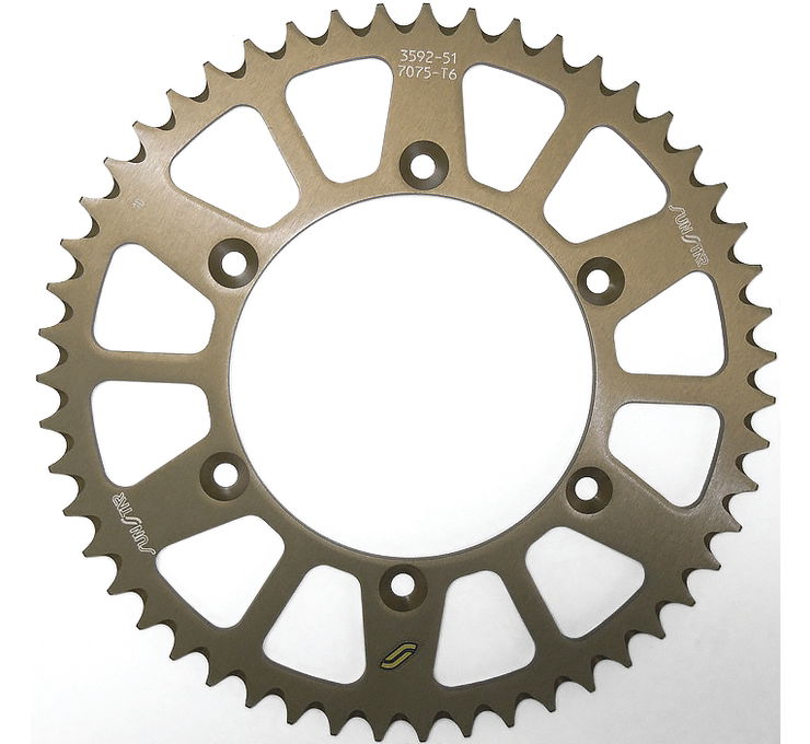 Works Triplestar Aluminum Rear Sprocket 53T - For 83-20 Yamaha Honda - Click Image to Close