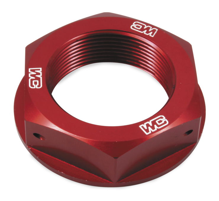 Works Connection Red Steering Stem Nut Anodized Fits Honda CR/CRF - Click Image to Close