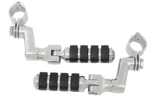 Kuryakyn Small ISO Offset Highway Pegs Chrome 1-1/4" Clamp (Pair)
