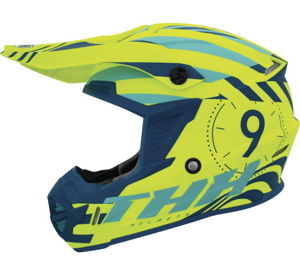 THH T730X Youth Twister Helmet Neon Yellow/Blue Medium