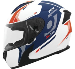 THH T810S Hayate Full Face Helmet White/Navy Medium