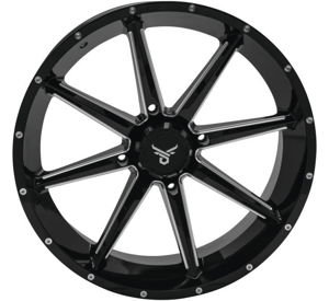 QuadBoss Slicer Wheel 20x7 4/156 4+3 Black