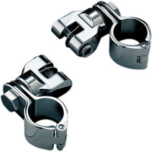Peg Mounts with 1-1/4" Magnum Quick Clamps Chrome Pair Kuryakyn 7944