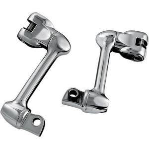 Kuryakyn 4" Adjustable Lockable Offsets with Male Mount Adapter Chrome