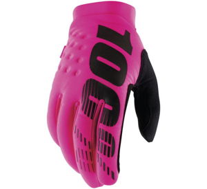 100% Brisker Gloves Neon Pink Large