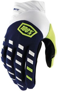 100% Airmatic Men's Gloves Navy/White XL